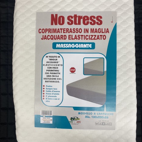 COPRIMATERASSO NO STRESS IN MAGLIA JACQUARD ELASTICIZZATO